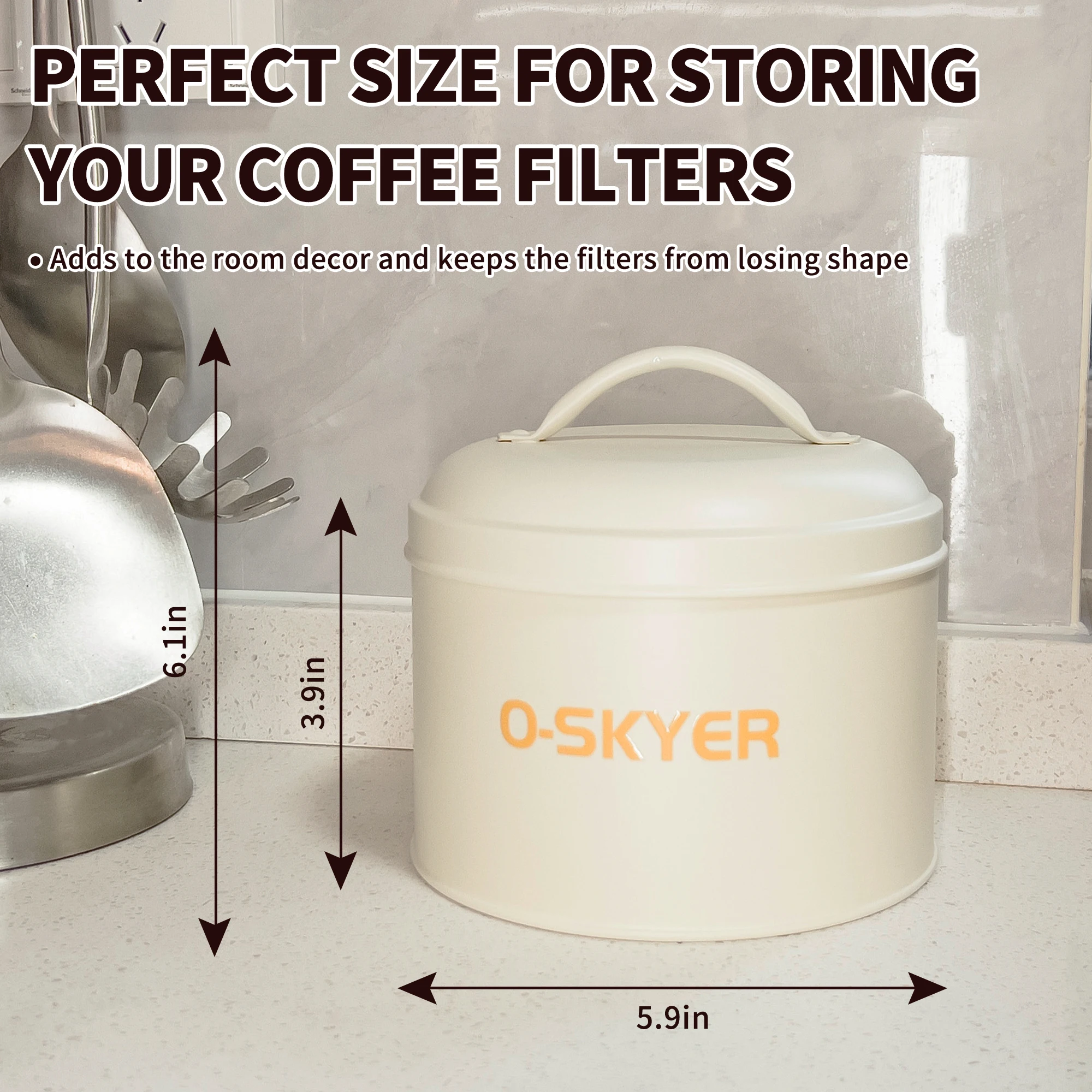 Factory Wholesale Office Metal Storage Bucket Coffee Canister Kitchen Tissue Container with Lid