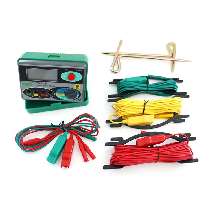 DY4100 Digital Earth Ground Resistance Tester Meter New
