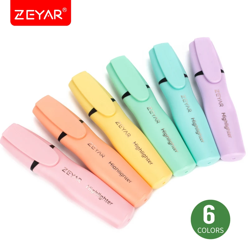 zeyar aesthetic highlighter pen pastel colors