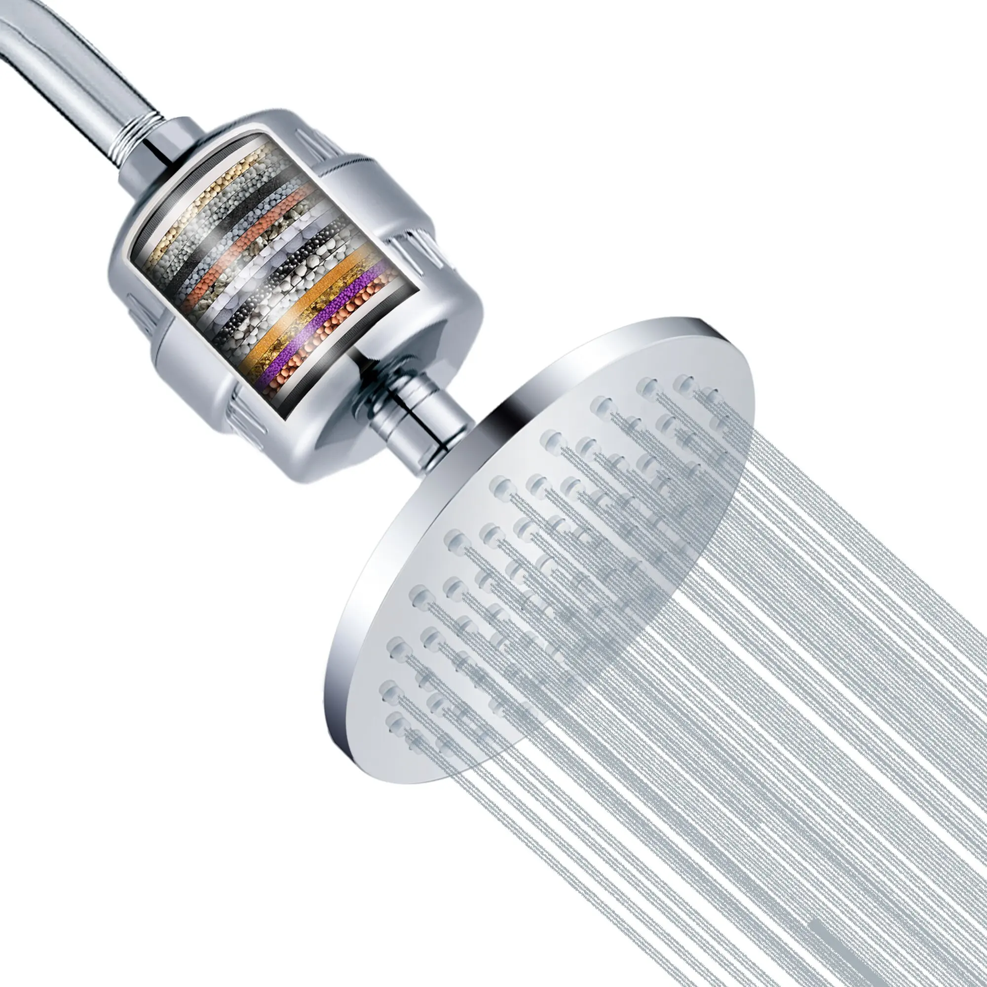 6 Inch New Design Rain Shower Head With Pressure Nozzles And 18-stage ...