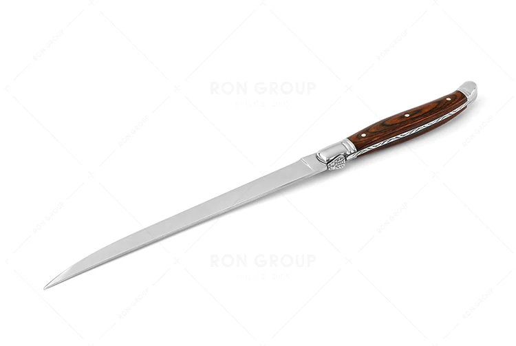 wholesale High end restaurant serving table Eco Friendly Steak Knife Flatware Set Stainless Steel Cutlery with Wood Handle