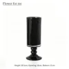 Height 28.5 cm  Black obsidian glass straight tube