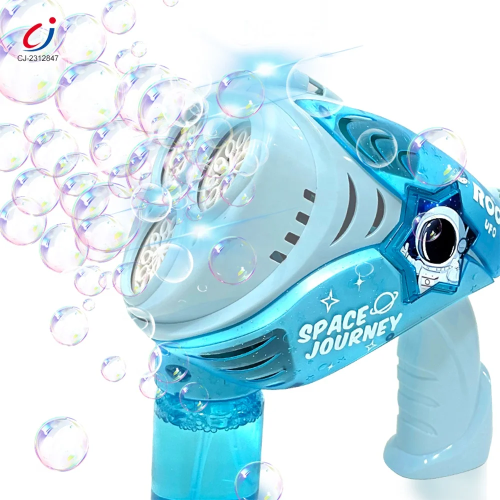 Outdoor soap bubbles machine rocket boom bubble toys 69 hole gatling plastic 69 holes bazooka bubble gun summer toy