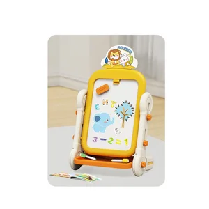 Adjustable Height Double-Sided ABS Plastic Puzzle Drawing Board Kids Educational Toy for Painting Study & Cartoon Drawing Unisex