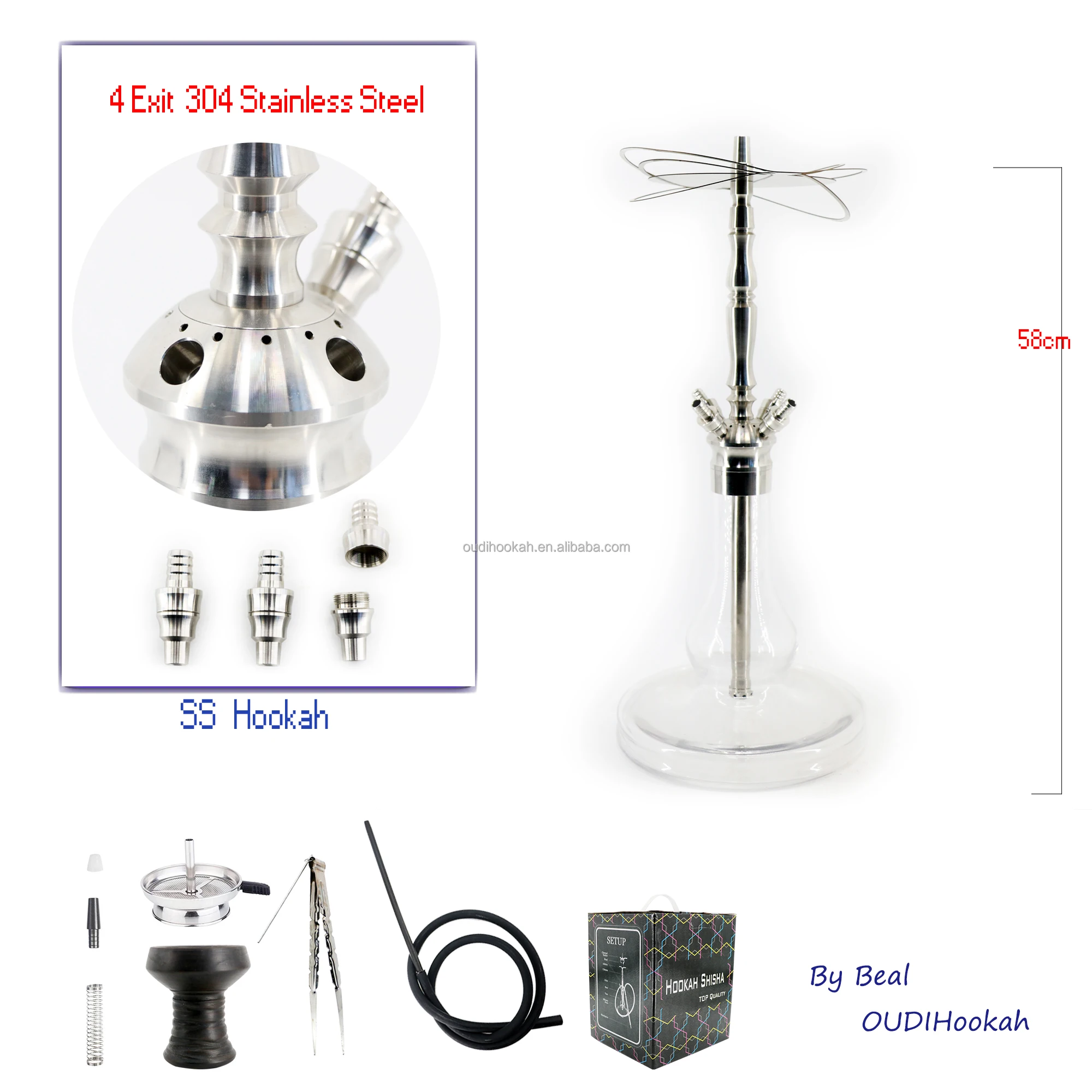 Oudi Wholesale Best Quality Stainless Steel Hookah Shisha Valve On Base Shisha Hookah Buy Shisha Hookah Stainless Steel Hookah Hookah Product On Alibaba Com