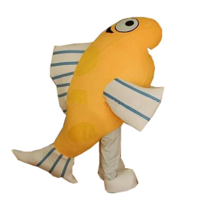 hola yellow fish mascot costume/costume/mascot costume