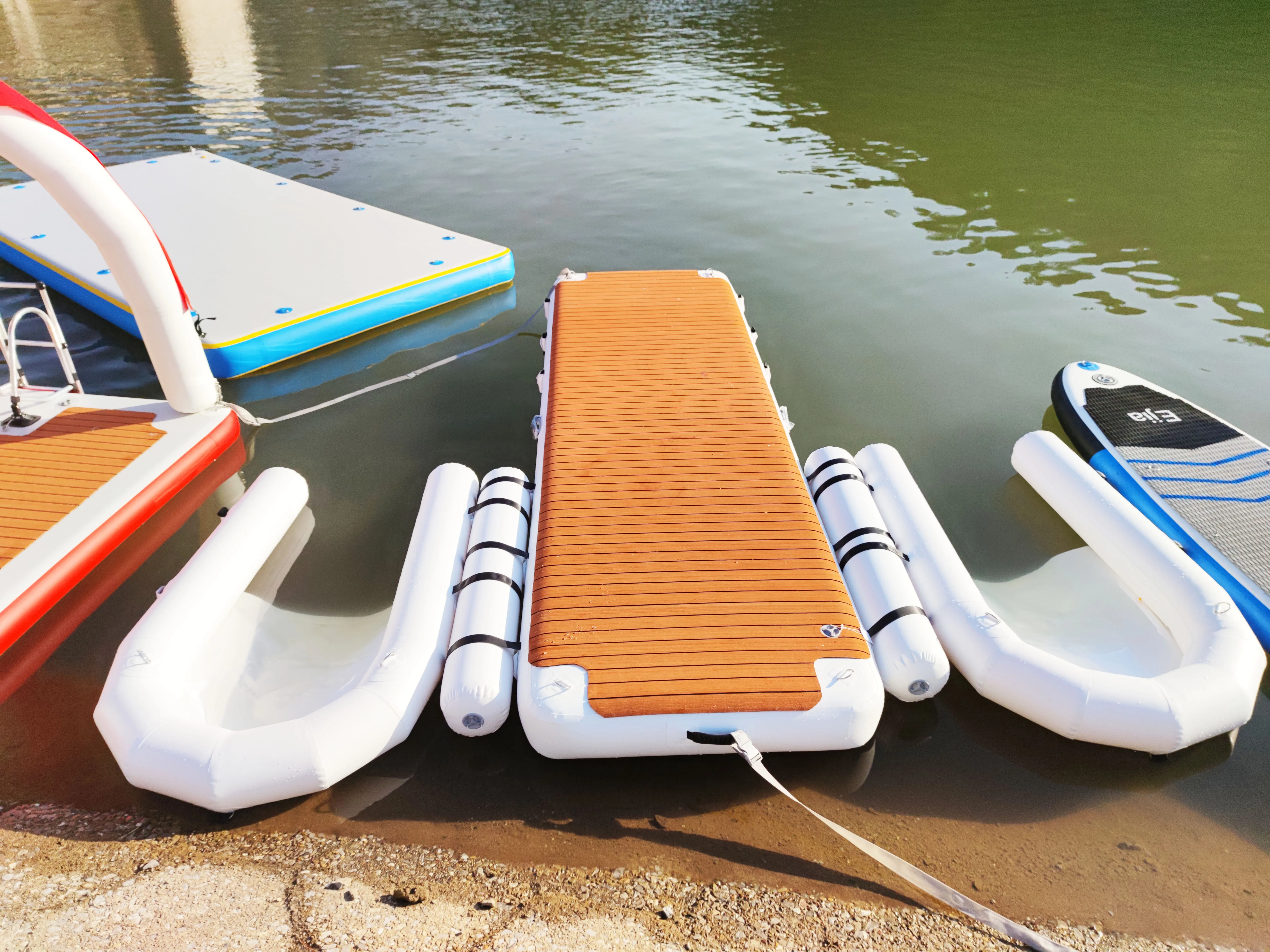 Inflatable Matis Raft Inflatable Island Raft Water Floating Mat - Durable Outdoor Water ...