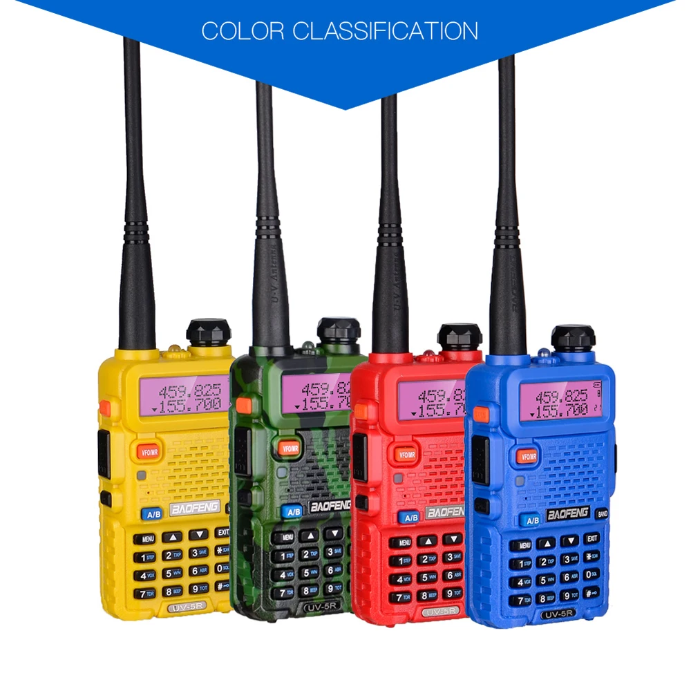 Baofeng Uv-5r Long Range Ham Radio FM Transceiver 5W UHF/VHF Dual Band Walkie Talkie Baofeng Radio