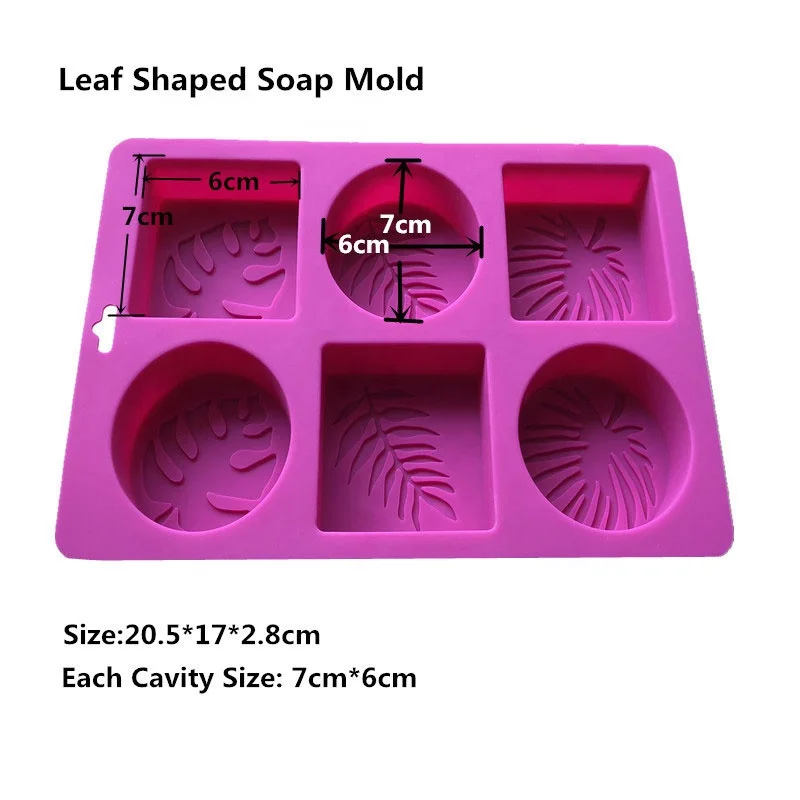Silicone 6-Cavity Rectangle Soap Cake Mold Mould Tray Homemade Craft DIY Baking 