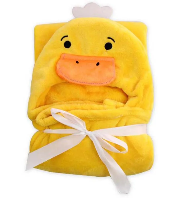 Детское Пеленальное Одеяло с капюшоном и мультяшными