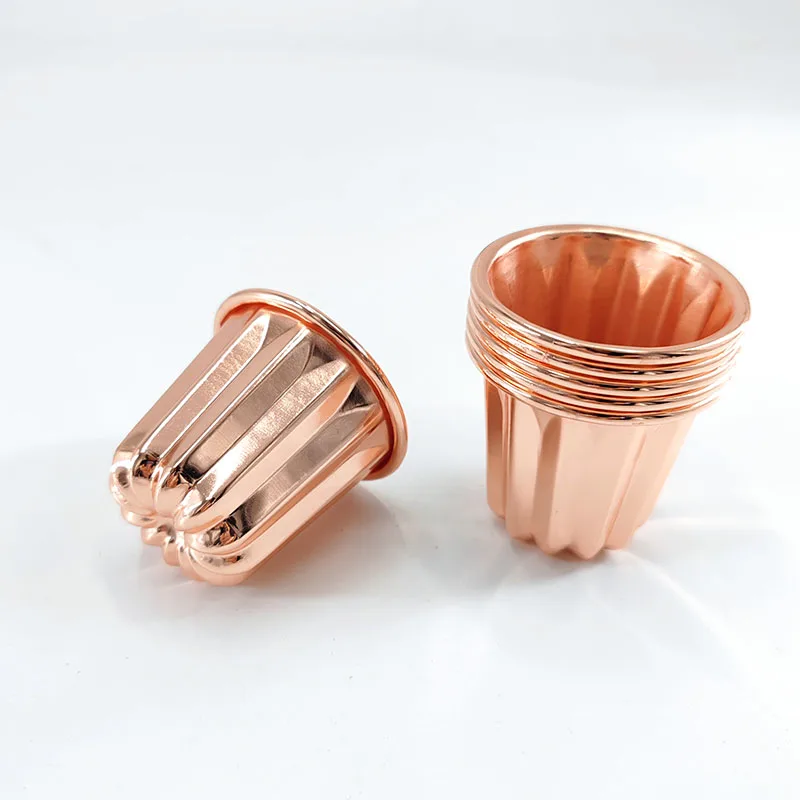Red Copper Non Stick Canele Mold Perfect for Baking