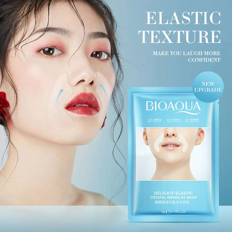 BIOAQUA Custom Centella Extract Asiatica Anti Smile Line Wrinkle Collagen Mask Firming Moisturize Nasolabial Folds Hydrogel Mask