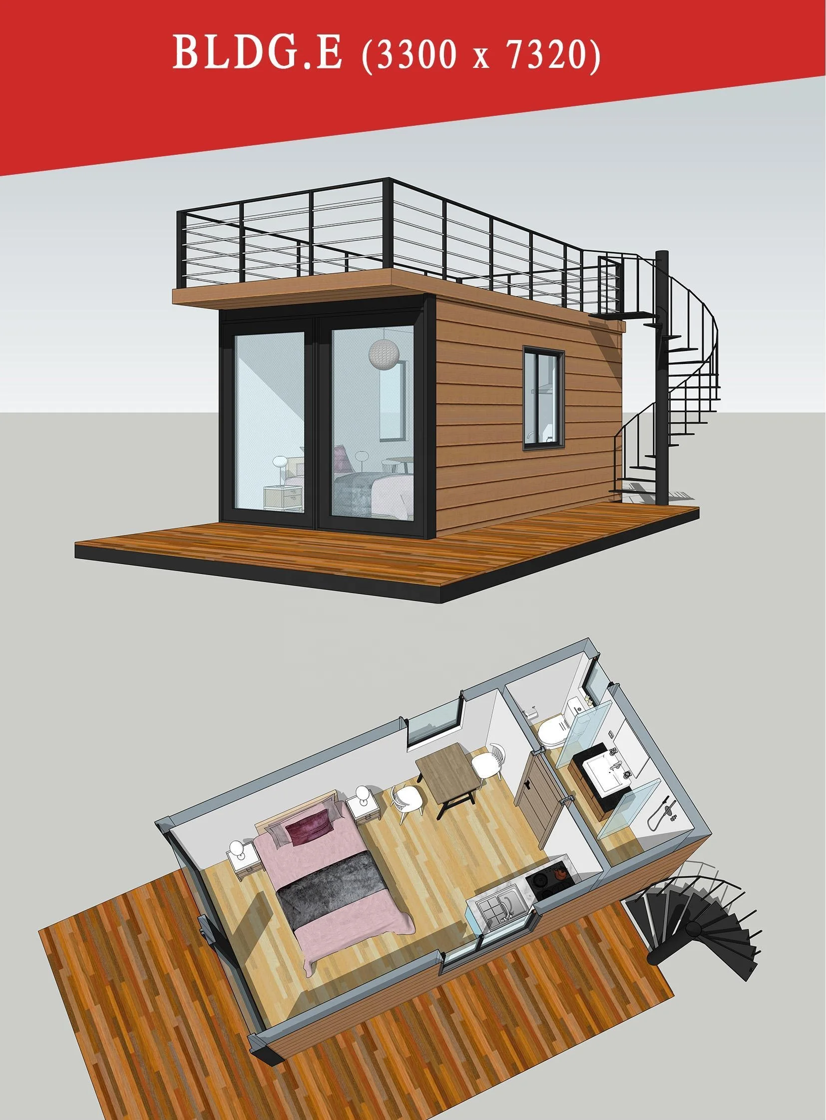 Quacent Luxury Modern Two Storey Container Prefabricated Home Tiny Wooden Prefab House Hotel Apartment Villa Buildings Cabins