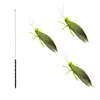 Set teaser para gatos Locust verde (varilla + 3 langostas)