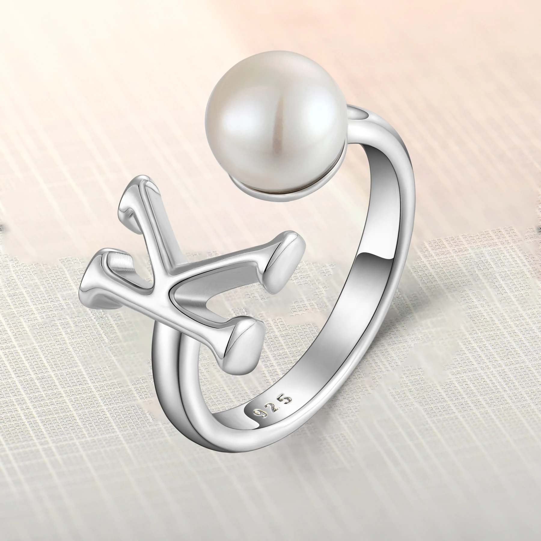 2024 Latest Letter K Design 5925 Sterling Silver Pearl Jewelry