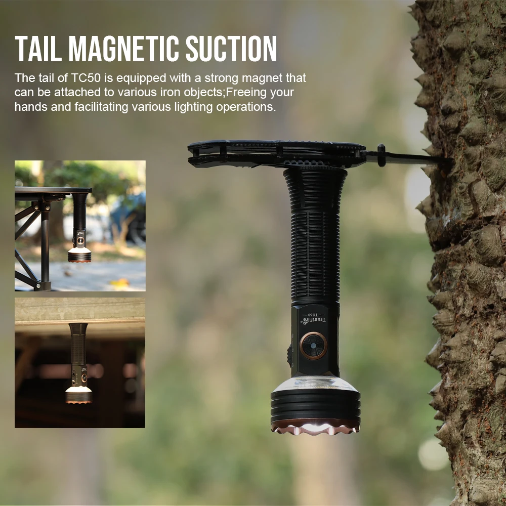 TrustFire TC50スーパーパワフルLED懐中電灯5100LM LEDレッドブルーSOS