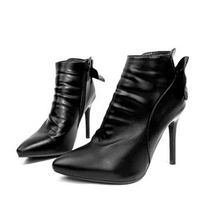 Customized Women's Fashion Bowknot Zipper Designer Coarse Heel Boots Women's Simple Fashion Luxury Boots