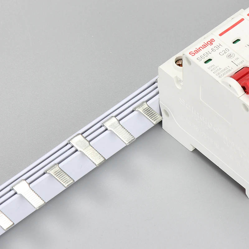 Copper 3P MCB Busbar Comb Busbar for Circuit Breaker Power Distribution Equipment