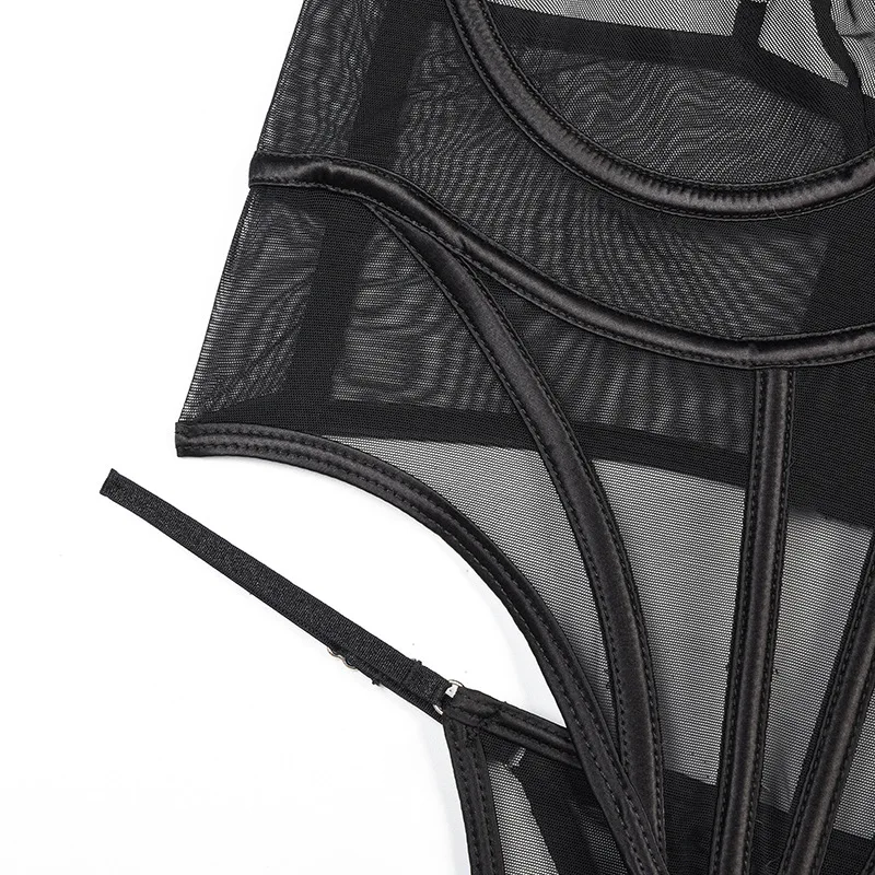 Daily Wear Sexy Longline Binding Bra Panties Set Transparent Design 