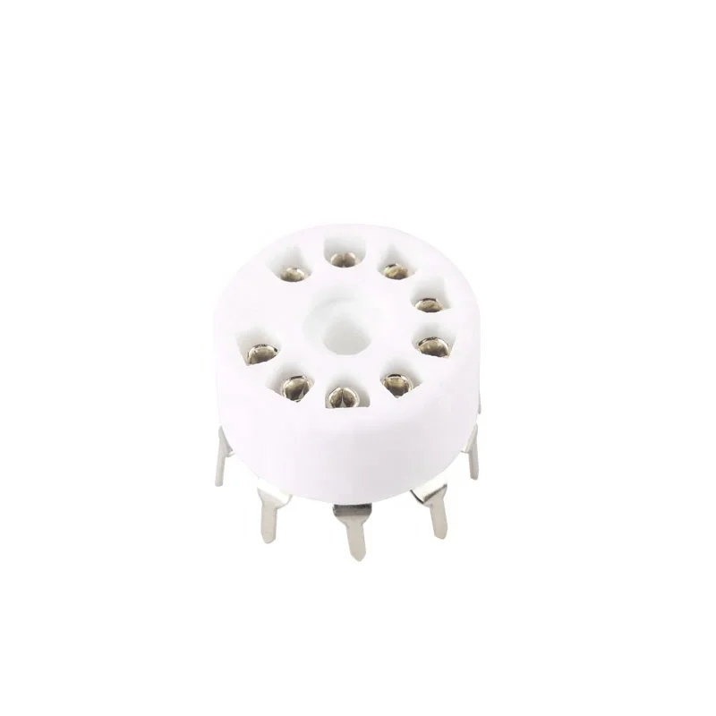 MECCANIXITY 10-Pack GZS8-B2 8-Pin Tube Sockets - Bakelite Base, Gold Plated Pins, For KT88, 6SL7, 6SN7, Etc. Vacuum Tubes (PCB Mount)