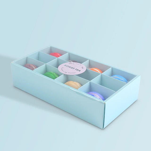 Factory Price Customized Recycle Material Food Grade Macaron Packaging Box Art Paper Drawer Box With Insert supplier