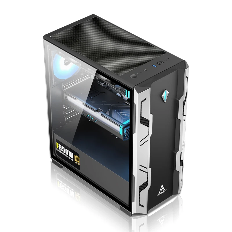 Factory Oem Custom Atx Tower Gaming Computer Pc Case With Side Tempered Glass Rgb Gaming Computer Cases