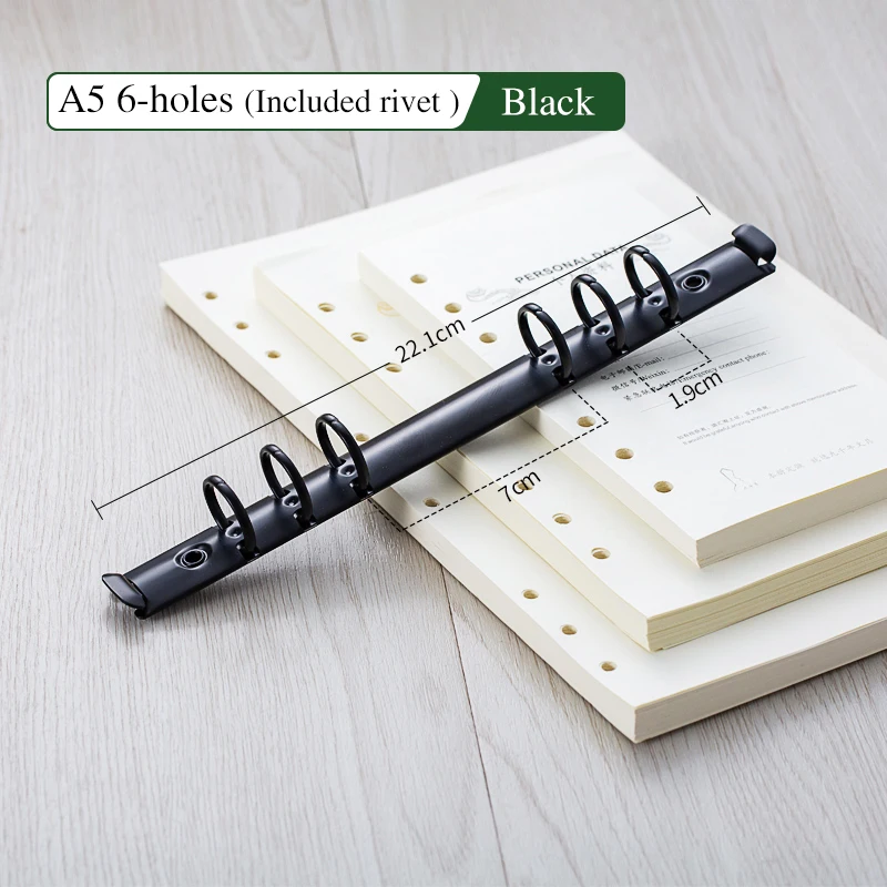 Metal Rose Gold Looseleaf Binder Rings Mechanism For A6 A5 B5 A4