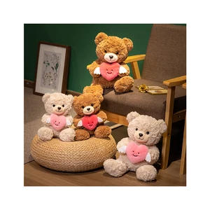 New Angel Hugging Bear Stuffed Animal Soft Plush Toy Cute Teddy Bear Doll with Embroidered Birthday Gifts Girls Valentine's Day