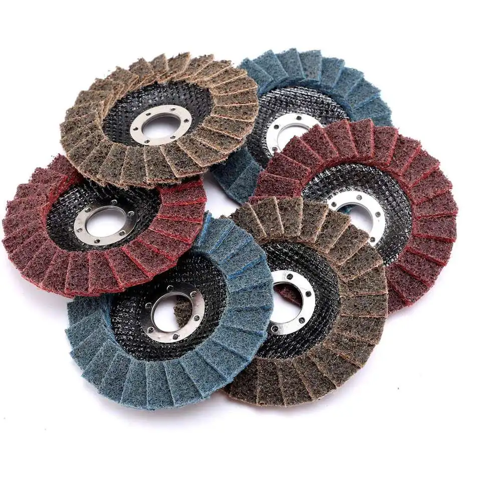 Flap Wheel 4.5 Inch Nonwoven Polishing Flap Disc For Stainless Steel