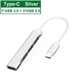 Док-станция Eonline с портом USB Type-C, 3,0, 3,1, 4 порта, мультиразветвитель, адаптер OTG для Lenovo, HUAWEI, Xiaomi, Macbook Pro, 15, Air Pro