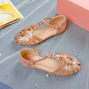 China Wholesale Summer Elegant Beach Sandals for Women Girls Casual Children's Flat Shoes with Back Strap Pretty Comfortable