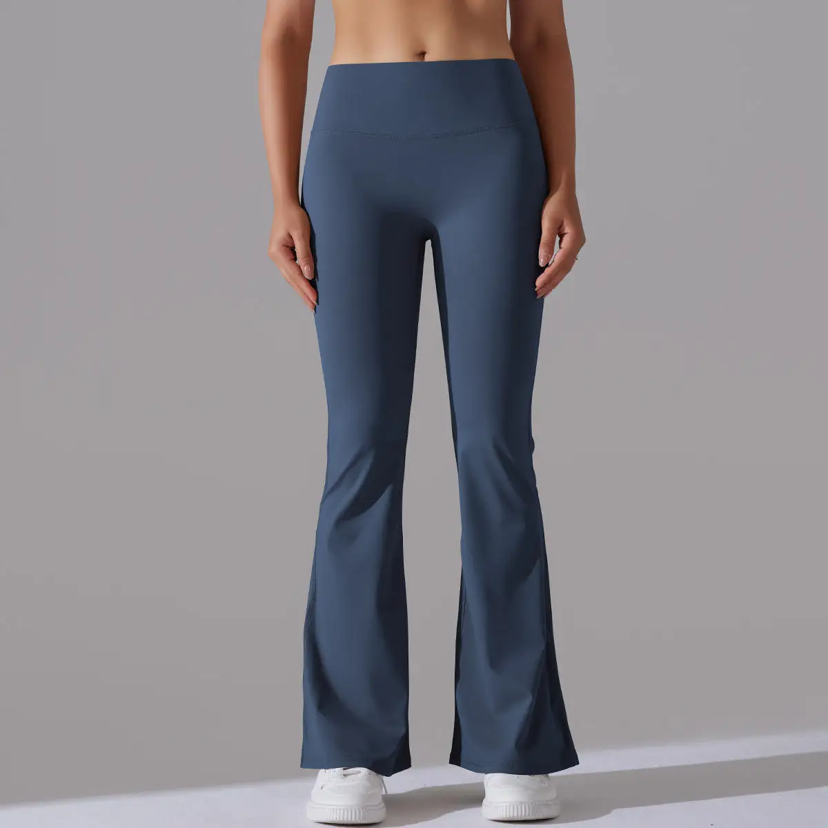 Custom Logo Plain High Waist Flare Legging for Women Fitness Workout Flare Yoga Pants