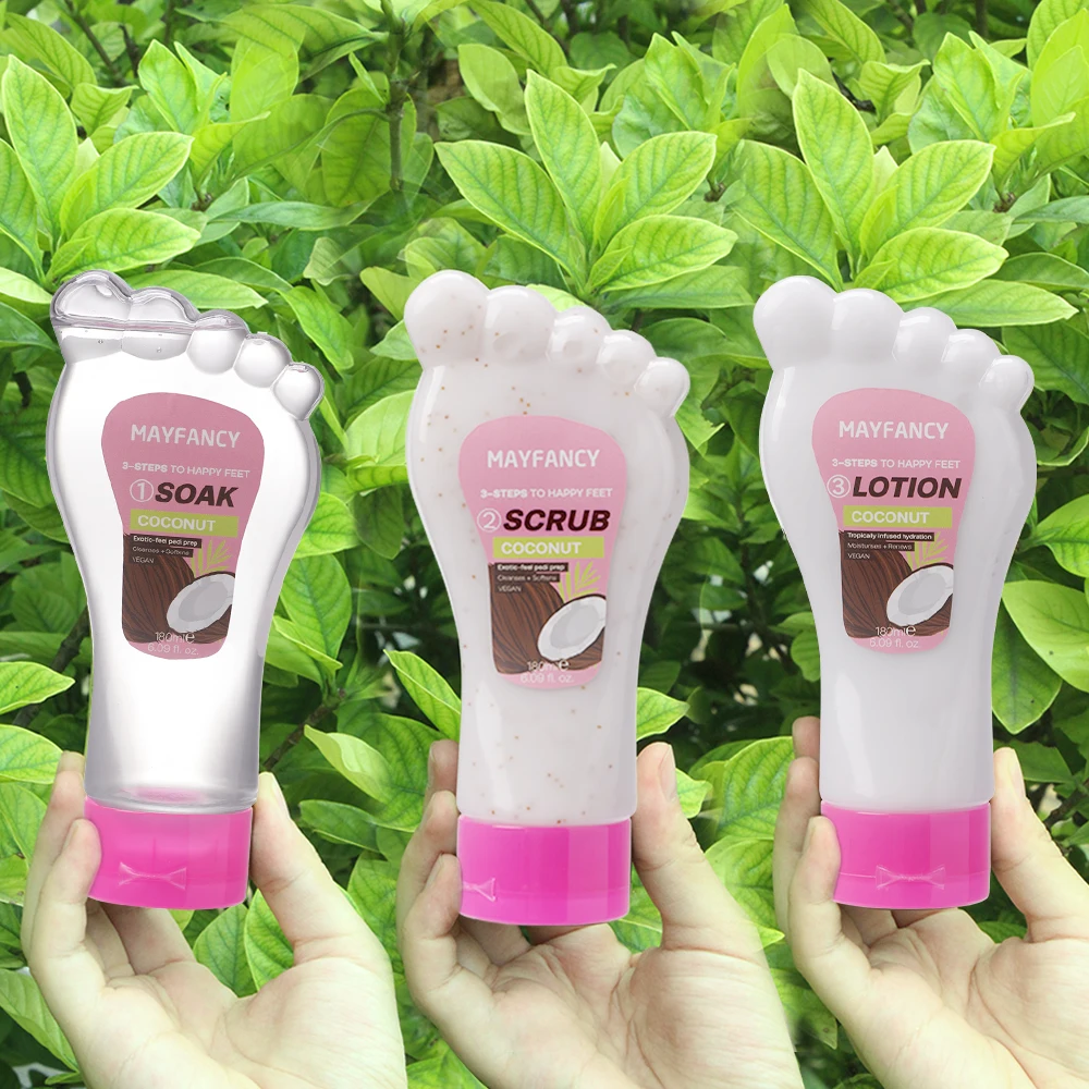 Výrobce Ošetřující a uklidňující výživný peeling pro nohy s kokosovým olejem Organický přírodní ingredience Pro dospělé