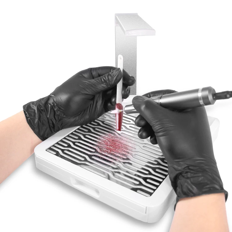 Touch Screen Professional Nail Cleaner Dust Extractor Strong Suction Dust Collector and Nail Lamp Light