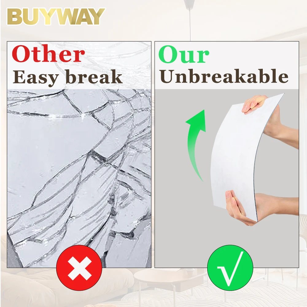 Hot Selling Flexible Acrylic Plastic Mirror Sheets Wall Stickers Glass