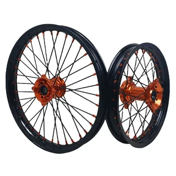 Fit KTM High Quality Wholesale 18/19/21 Inch 36H Alloy Motorcycle Wheels And Rims Motocross Spoke Wheels