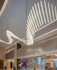 ECOJAS Hotel Lobby Shopping Mall Bespoke Lighting Solution New Design Handmade Glass Chandelier