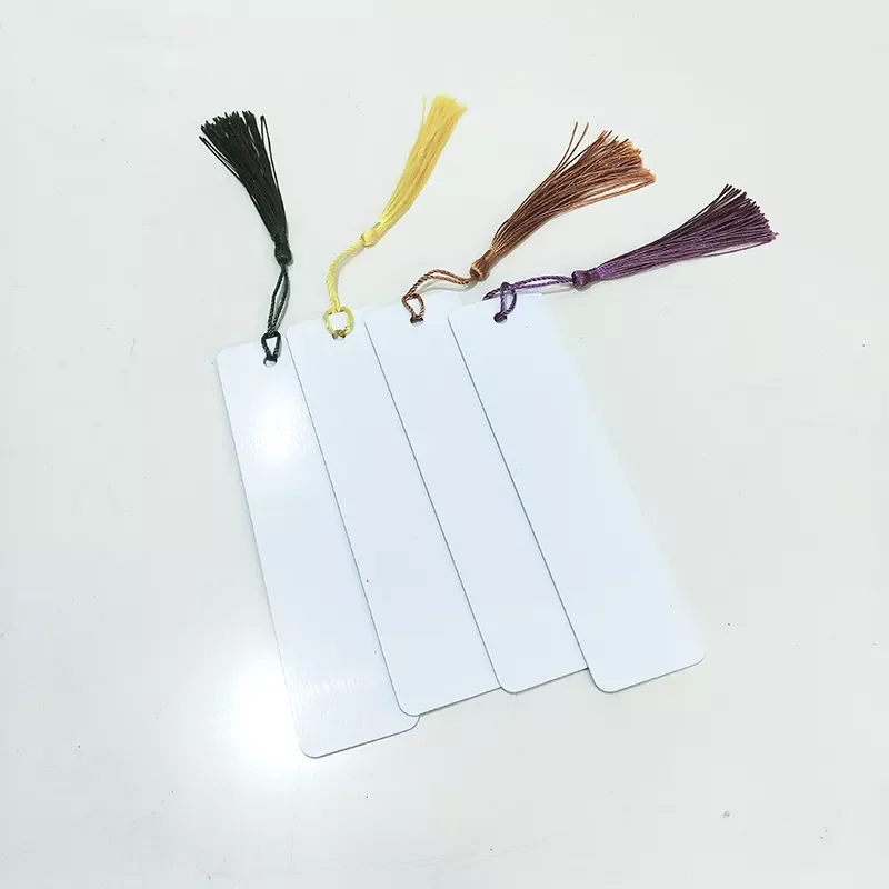 Sublimation Blank Bookmark Metal Blank Bookmarks With Hole and Tassels Sublimation Blank Bookmarks to Decorate DIY Crafts for DI