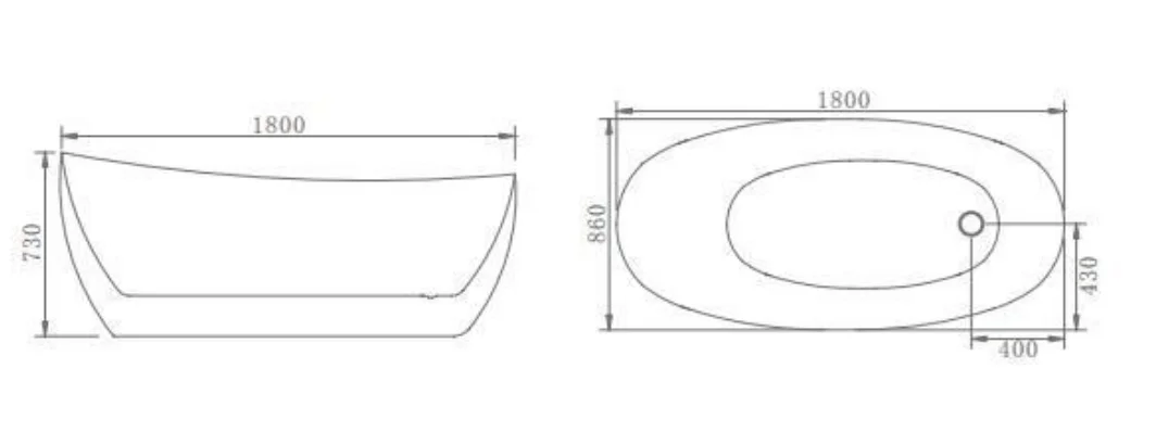 Hot Sell Europe Artificial Solid Surface Stone Bath Tub Bathroom Freestanding Bathtub for Hotel Project