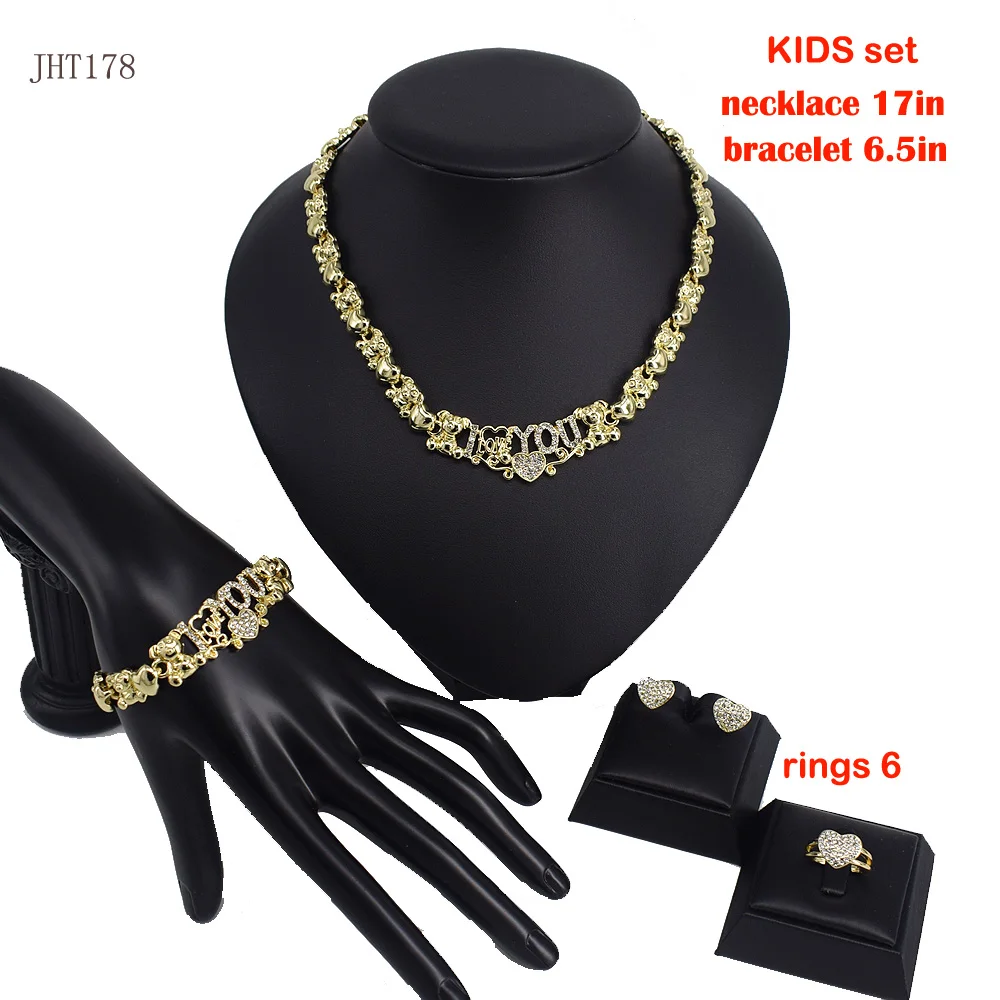 JHT178 Fashion 18K Gold Plated Teddy Bear love Children's Jewelry - Main Image