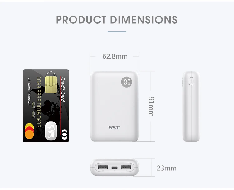 POWER BANK ExtraStar 10000mAh CARICA BATTERIA PORTATILE Smartphone  Repairtech milano lambrate