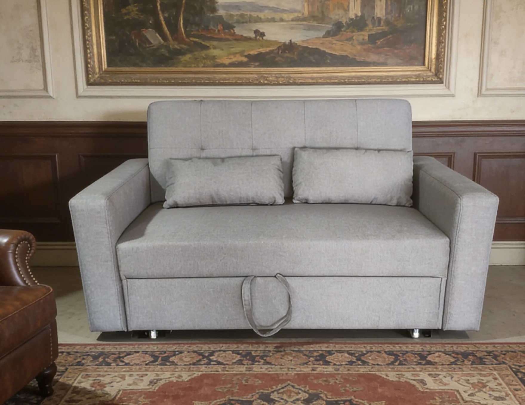 Modern Metal Modular Partner Hotel Foldable Linen Fabric Transformer Sofa Wall Bed