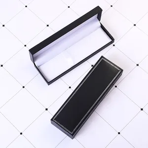 Wholesale Creative New Stationery Pen Box Universal Cardboard Simple Black Small Packaging With Custom Logo for Gift