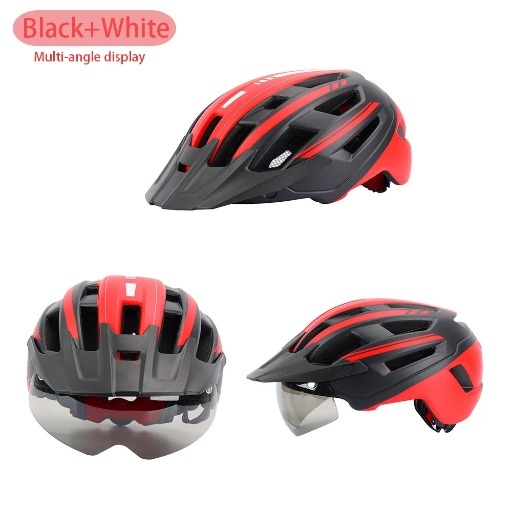 Breathable helmet with light led For Goggles bike mtb helmet mountain bike led helmet light