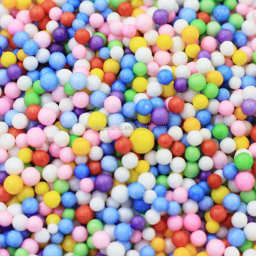 Шарики из пенопласта 2,5-3,5 мм смешанных цветов, аксессуары для снежной грязи, шарики для слайма, маленькие крошечные шарики из пенопласта для пенного наполнителя