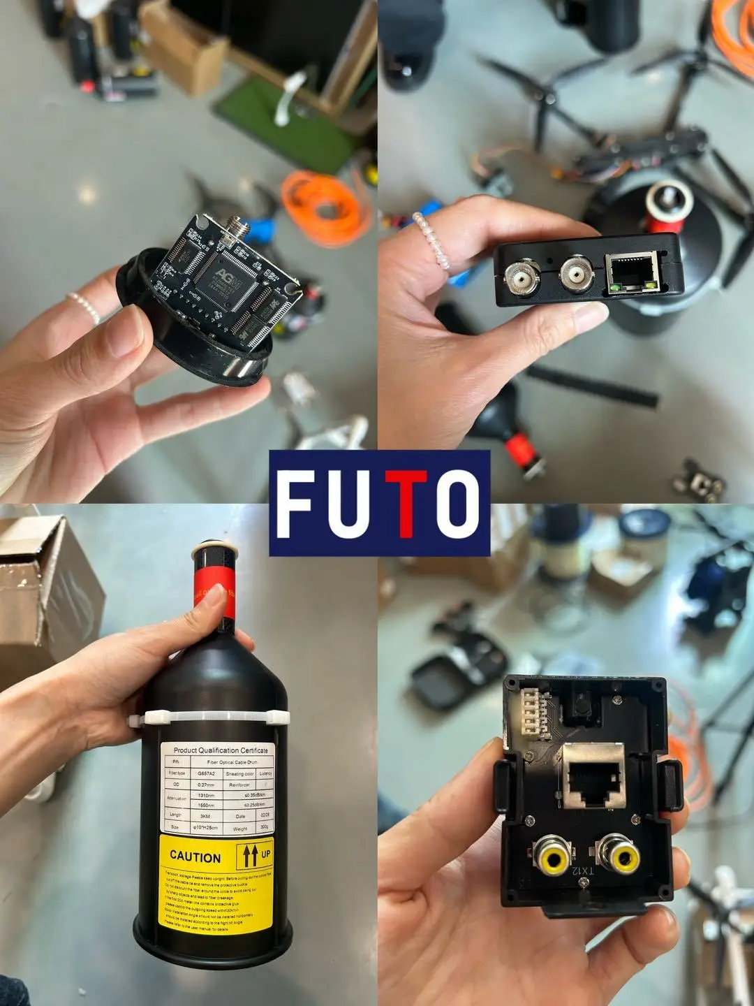 1KM Uav FPV Fibre Optic Communications Kit for 0.27MM 1-30KM A2 B3 ...