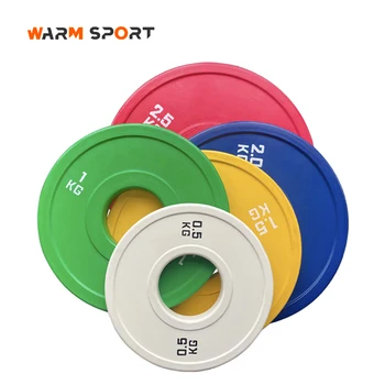 Wholesale Custom Logo Gym Strength Training 0.5-2.5 KG Colourful Rubber Fractional  Weight Change Barbell Plates