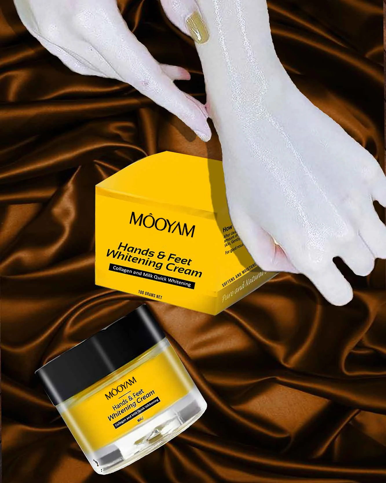 Organic Hand and Feet Whitening Cream for Black People Skin Collagen and Milk Brightening Whitening Cream