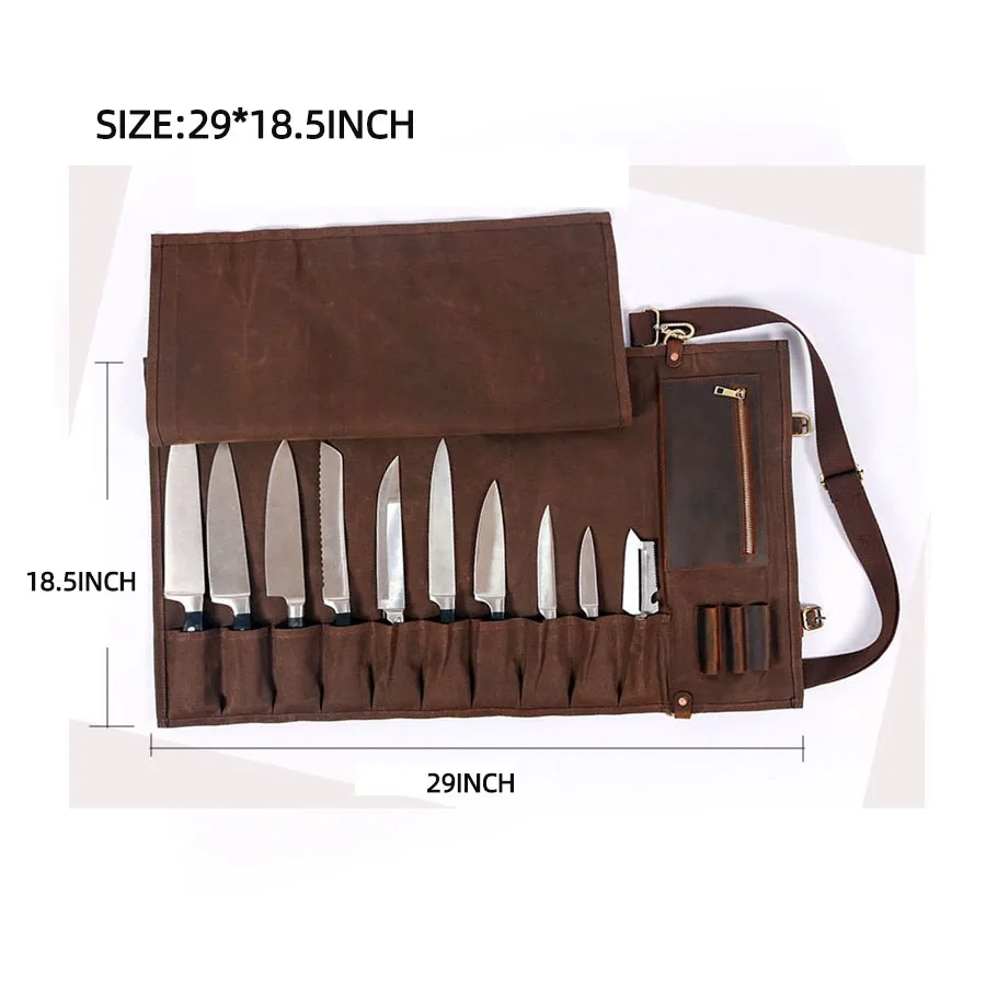 Kitchen Leather Knife Bag