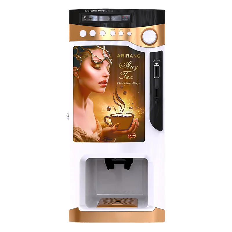 Coin Operated Instant Coffee Make Hot Beverage Vending Machine for Commercial